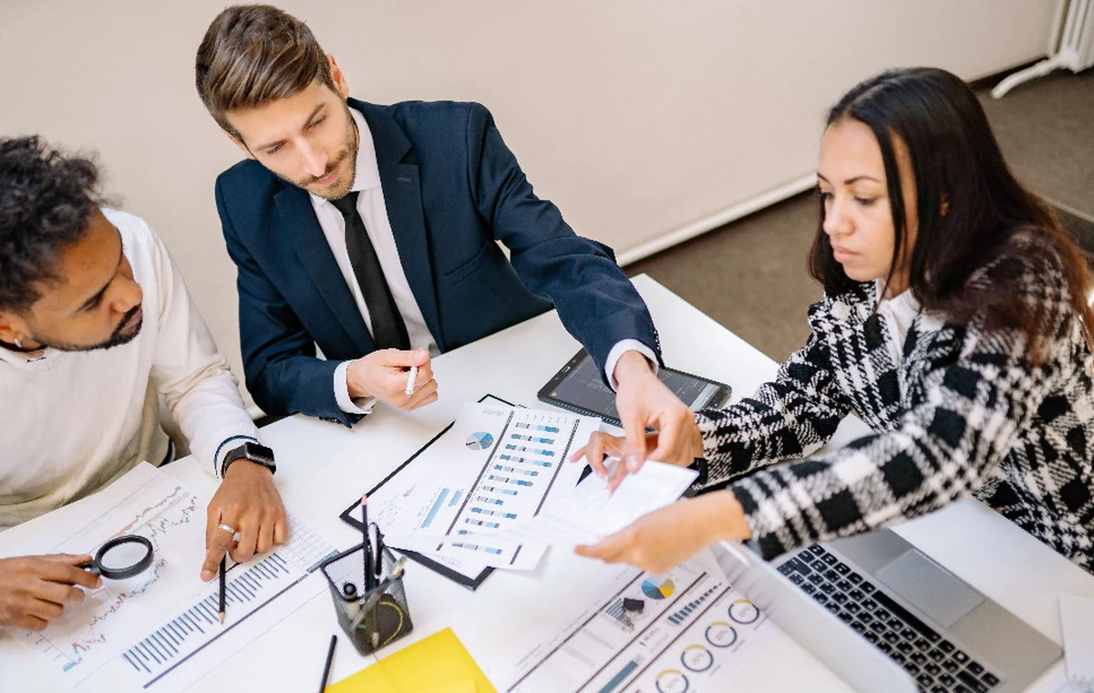 Professional team managing digital account workflows